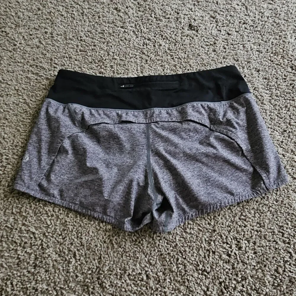Lululemon Shorts Womens 8 Gray Run Times Short II Lined Running